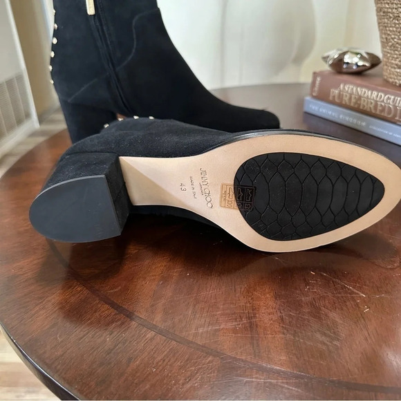 Jimmy Choo ‘Melvin’ Studded Black Suede Booties - Size 11 - NWT - Picture 6 of 17